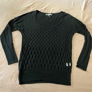 Thin charcoal sweater with holes